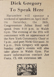 Dick Gregory, Guest Speaker (April 27, 1975)