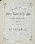 Commencement Program 1874 by Rhode Island College and Rhode Island Normal School