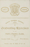 Commencement Program 1894 by Rhode Island College and Rhode Island Normal School