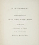 Commencement Program 1902 by Rhode Island College