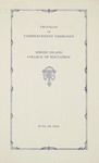 Commencement Program 1932 by Rhode Island College