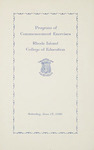 Commencement Program 1939 by Rhode Island College and Rhode Island College of Education