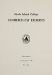 Commencement Program 1962 by Rhode Island College