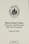 Commencement Program Winter 1981