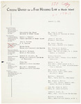 Membership List, 1959; Citizens United for a Fair Housing Law in Rhode Island