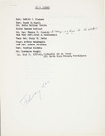 Membership List, 1960; Citizens United for a Fair Housing Law in Rhode Island