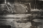 Overturned Automobile, Downtown Providence. by Zenas Kevorkian
