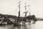 Barkentine Westmoreland in Providence Harbour by Wilfred E. Stone