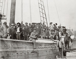 Schooner with Crew, Rhode Island by Wilfred E. Stone