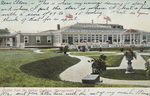 Casino from the Italian Gardens, Narragansett Pier, R. I. by Metropolitan News Co., Boston, Mass.