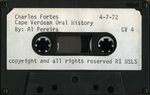 Cape Verdean Oral History Project: Interview with Charles Fortes by Alberto Torres Pereira