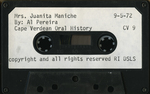 Cape Verdean Oral History Project: Interview with Juanita Maniche by Alberto Torres Pereira